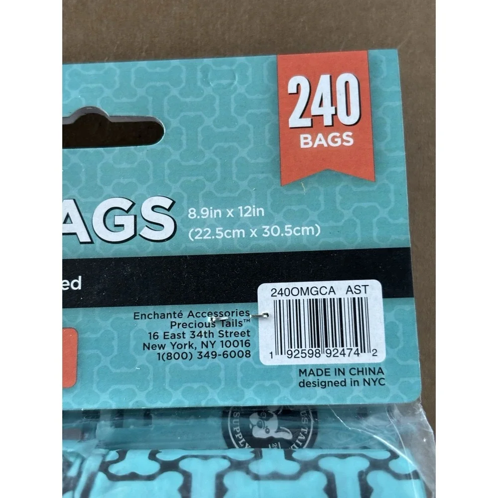 Precious Tails Dog Poop Bags, 240 count NEW